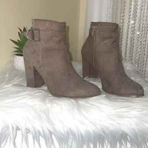 Taupe & Booties Designed by Shoe Dazzle
